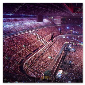 Multitud en festival frente al escenario