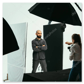 Sesión de retratos en estudio con celebridad